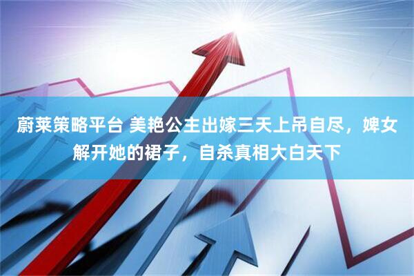 蔚莱策略平台 美艳公主出嫁三天上吊自尽，婢女解开她的裙子，自杀真相大白天下